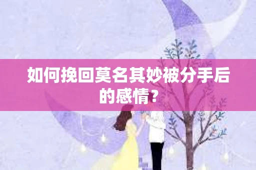 如何挽回莫名其妙被分手后的感情? 如何挽回莫名其妙被分手后的感情?