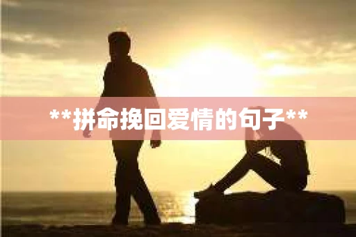 **拼命挽回爱情的句子**
