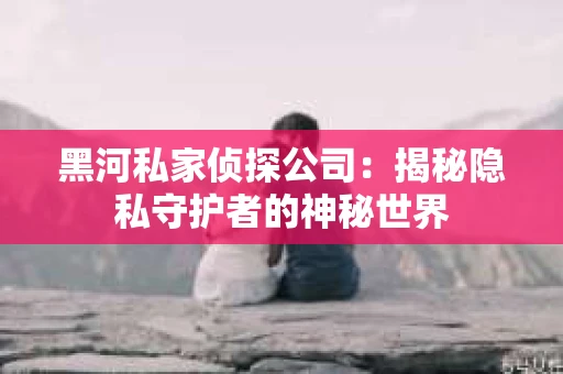黑河私家侦探公司：揭秘隐私守护者的神秘世界
