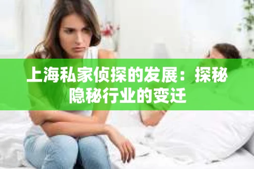 上海私家侦探的发展：探秘隐秘行业的变迁