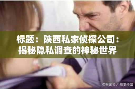 标题：陕西私家侦探公司：揭秘隐私调查的神秘世界