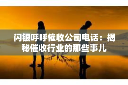 闪银呼呼催收公司电话：揭秘催收行业的那些事儿