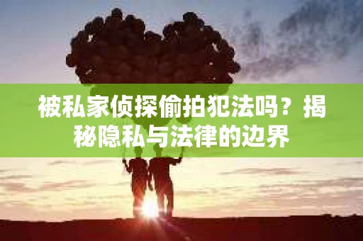被私家侦探偷拍犯法吗？揭秘隐私与法律的边界