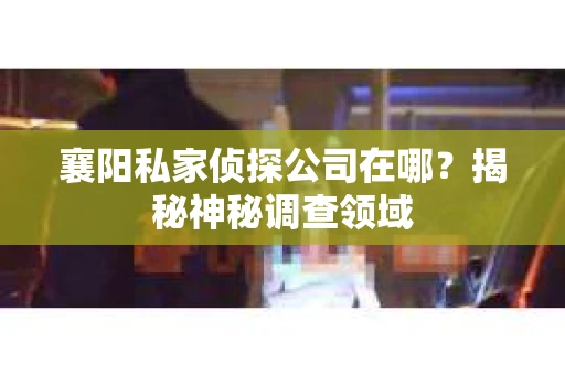 襄阳私家侦探公司在哪？揭秘神秘调查领域