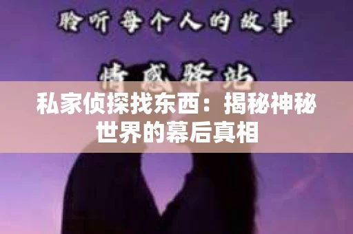 私家侦探找东西：揭秘神秘世界的幕后真相