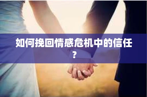 如何挽回情感危机中的信任？