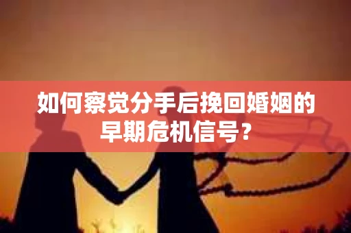 如何察觉分手后挽回婚姻的早期危机信号？